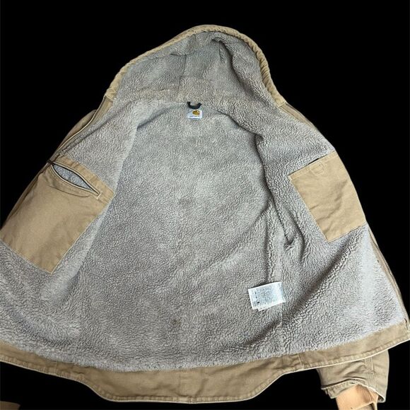Carhartt Tan Hooded Military Jacket - Picture 3 of 8